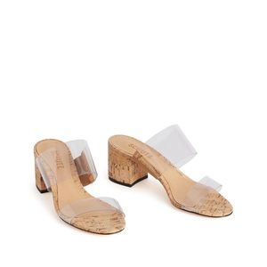 Schutz Victorie Clear Sandal Sz 6
